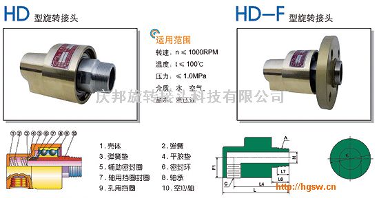 H型冷水，空气液压专用旋转接头 